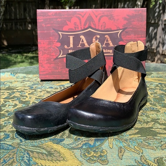 Jafa 103 Black Ballet Flat Size 37/7 - Picture 2 of 8